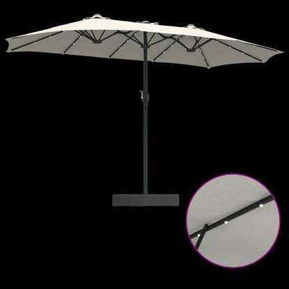 Tuinparasol Zand 385 x 209 x 244 cm Stof