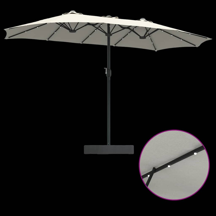 Tuinparasol Zand 385 x 209 x 244 cm Stof