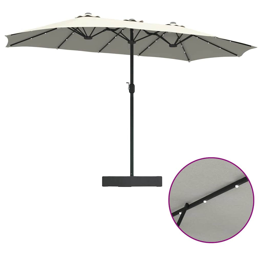 Tuinparasol Zand 385 x 209 x 244 cm Stof
