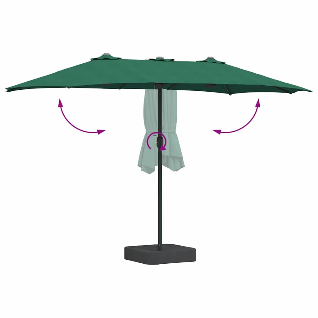 Tuinparasol Groen 385 x 209 x 244 cm Stof