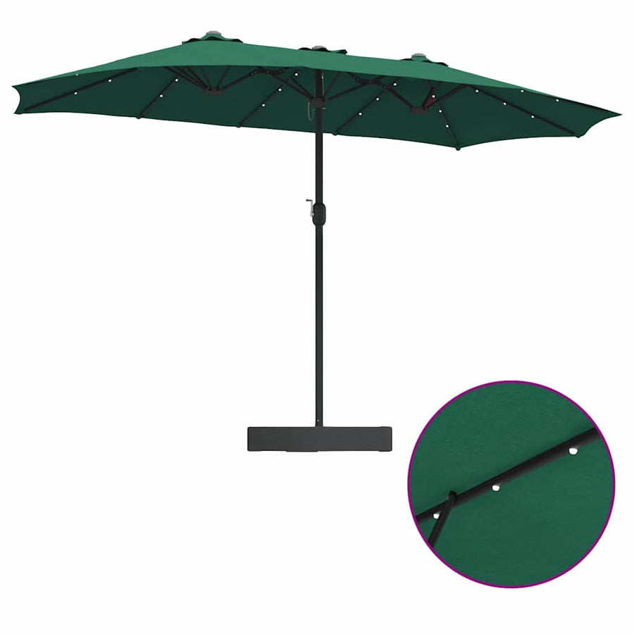 Tuinparasol Groen 385 x 209 x 244 cm Stof