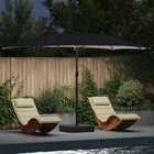 Tuinparasol antraciet 385x209x244 cm polyester