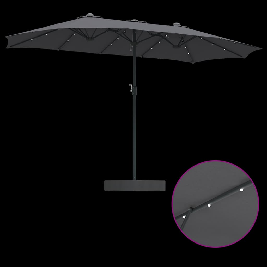 Tuinparasol Antraciet 385 x 209 x 244 cm Stof