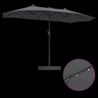 Tuinparasol Antraciet 385 x 209 x 244 cm Stof