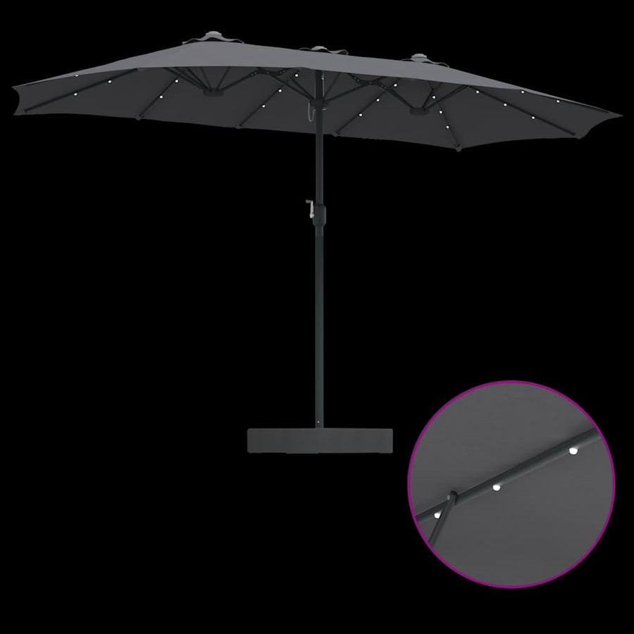 Tuinparasol Antraciet 385 x 209 x 244 cm Stof