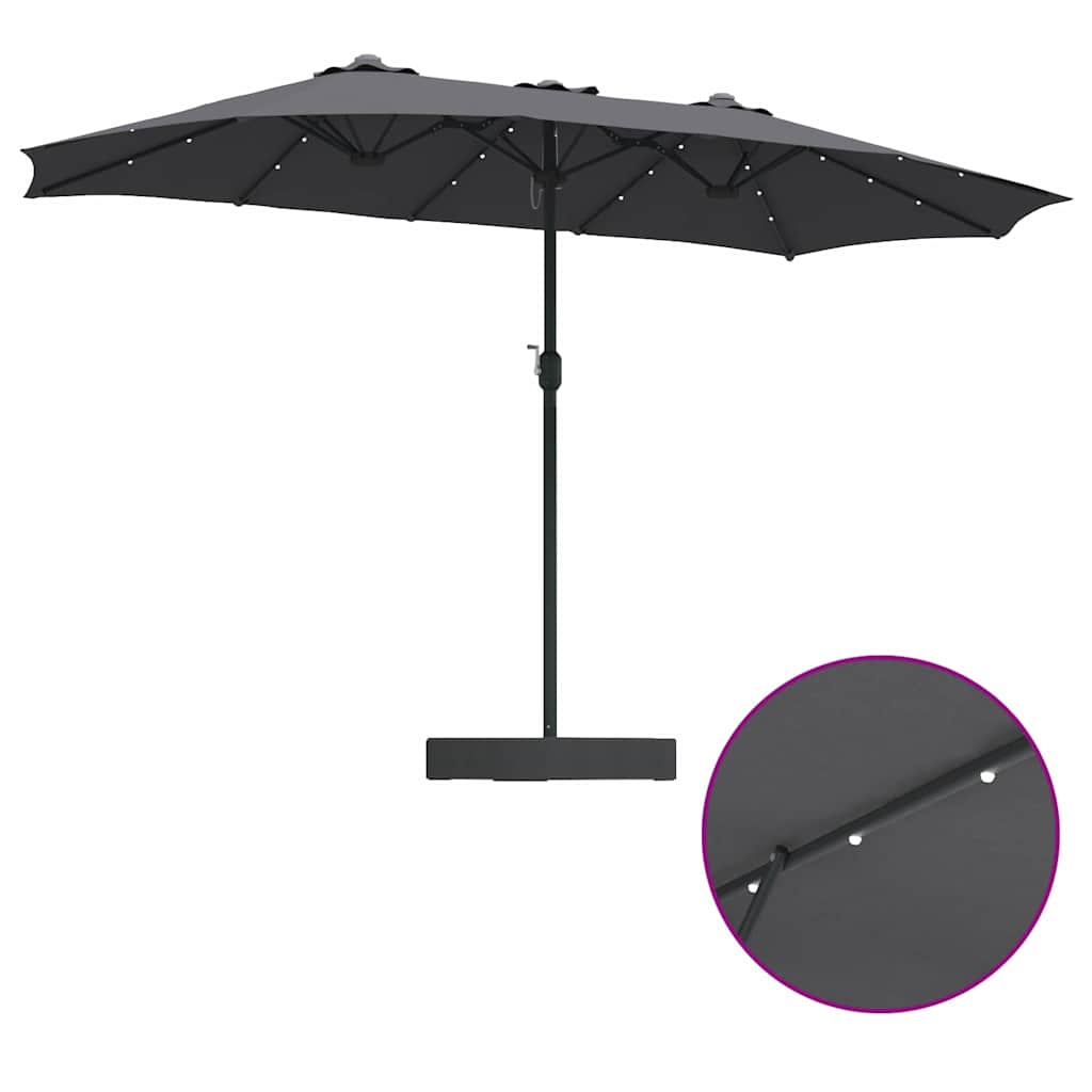 Tuinparasol Antraciet 385 x 209 x 244 cm Stof