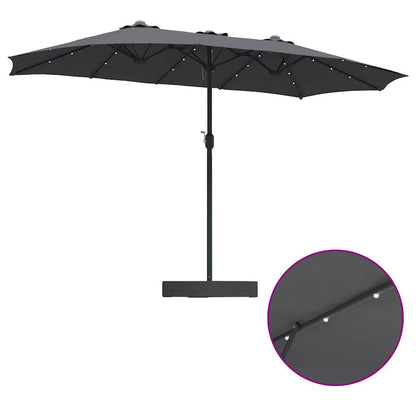 Tuinparasol Antraciet 385 x 209 x 244 cm Stof