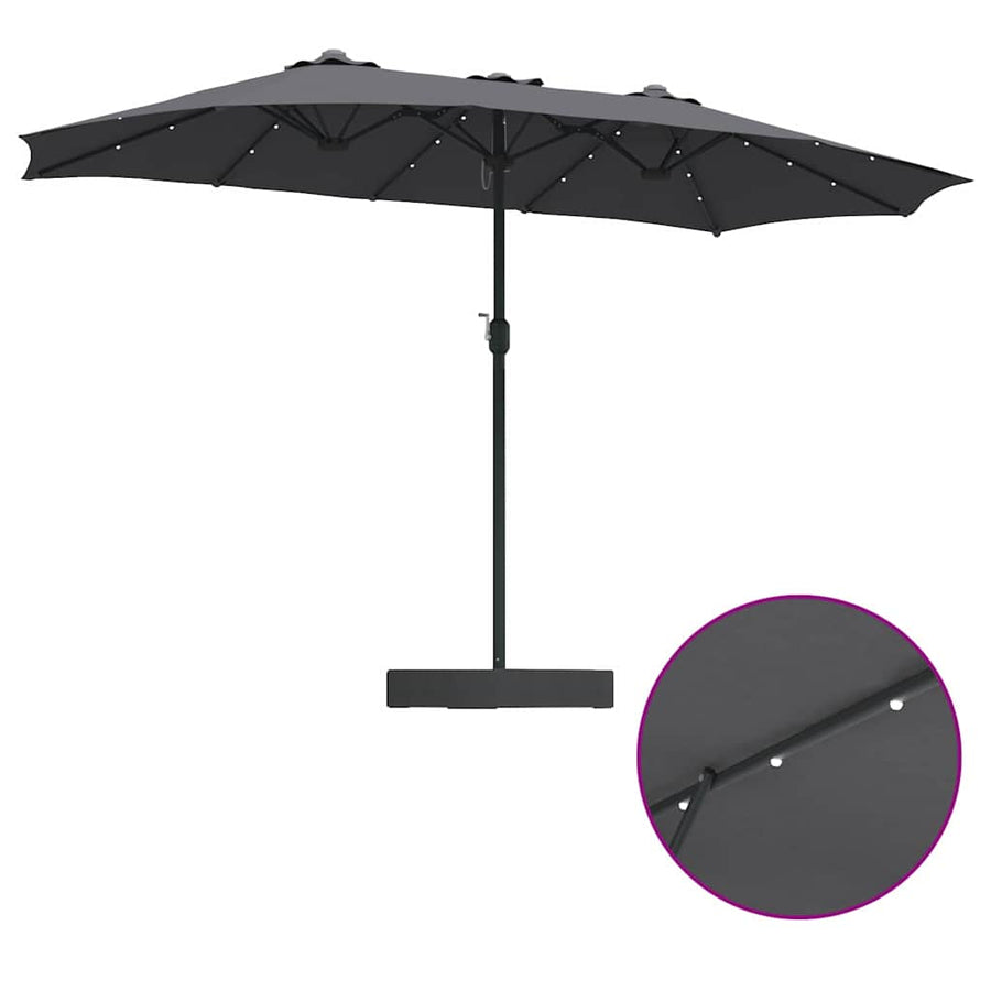 Tuinparasol Antraciet 385 x 209 x 244 cm Stof