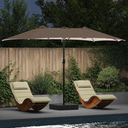 Tuinparasol taupe 385x209x244 cm polyester