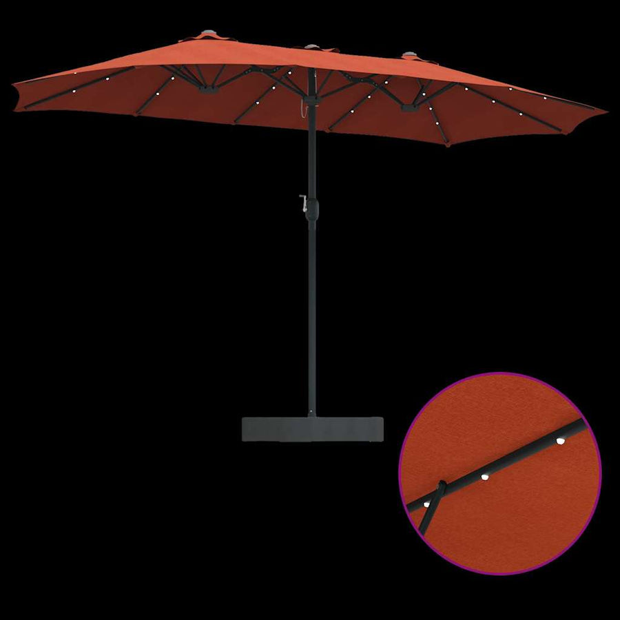 Tuinparasol Terracotta 385 x 209 x 244 cm Stof