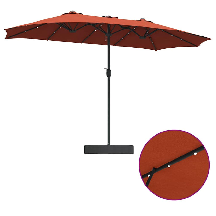 Tuinparasol Terracotta 385 x 209 x 244 cm Stof
