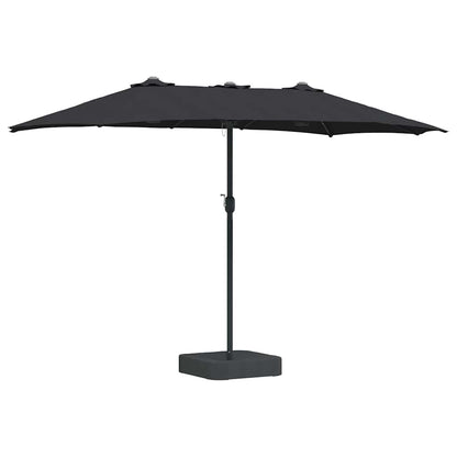 Tuinparasol Zwart 385 x 209 x 244 cm Stof