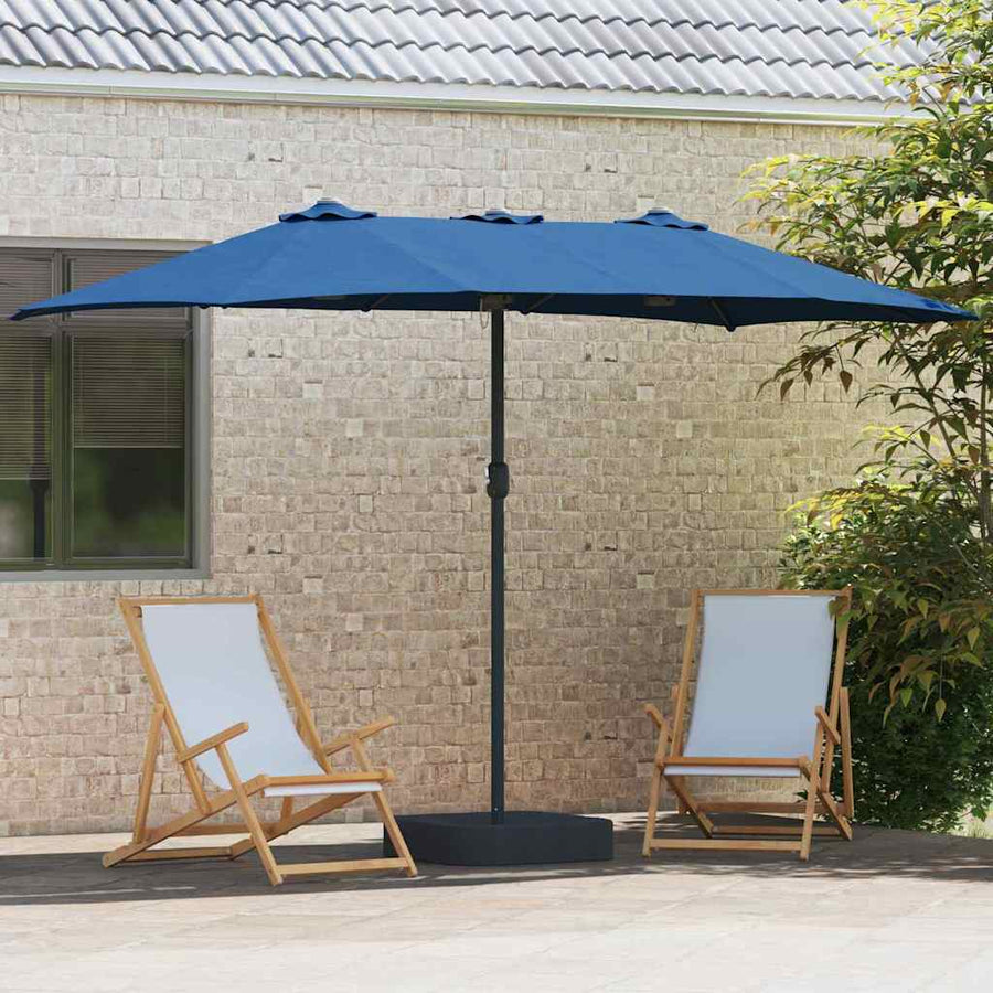 Tuinparasol Blauw 385 x 209 x 244 cm Stof