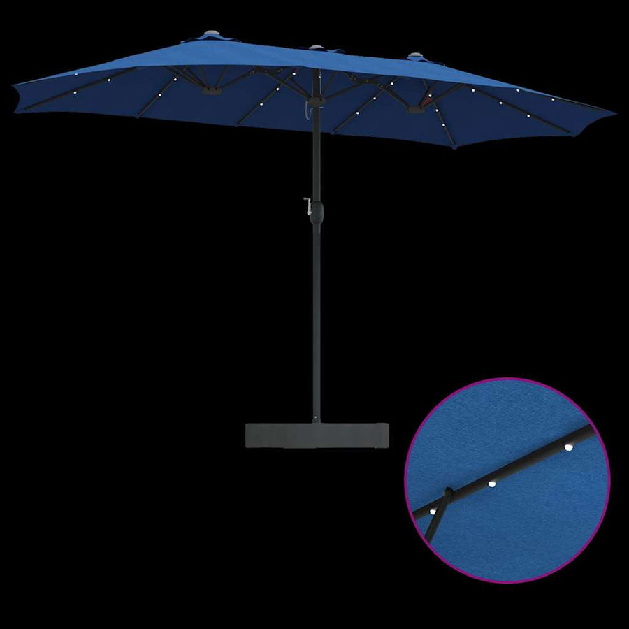 Tuinparasol Blauw 385 x 209 x 244 cm Stof