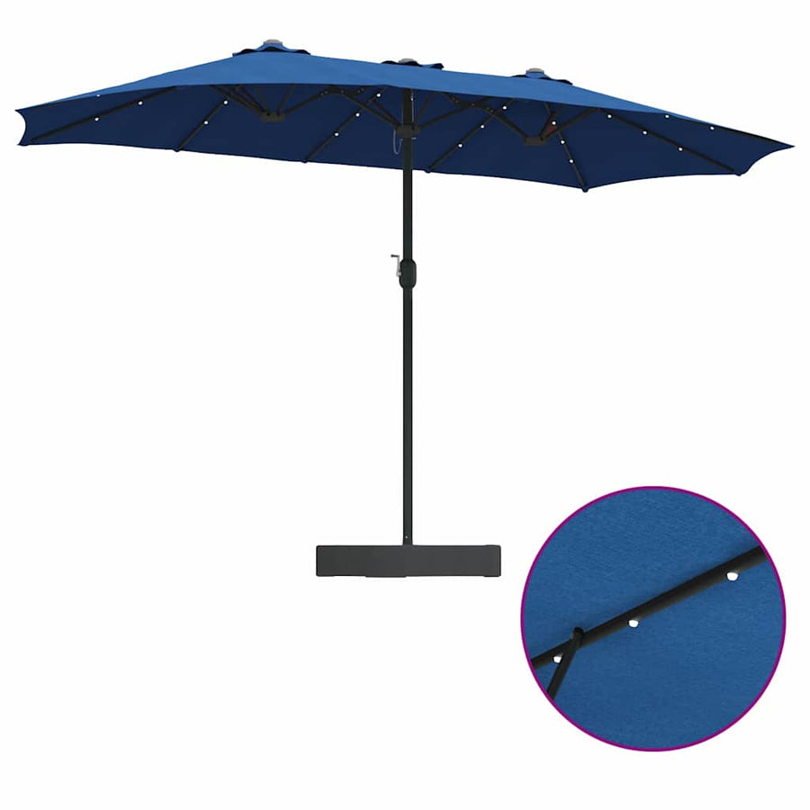 Tuinparasol Blauw 385 x 209 x 244 cm Stof