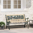 Tuinbank 116x54x73 cm hout met kussen bruin