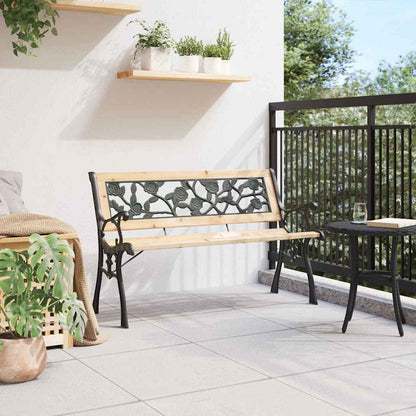 Tuinbank met kussen Bruin 116 x 54 x 73 cm Hout