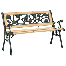 Tuinbank met kussen Bruin 116 x 54 x 73 cm Hout