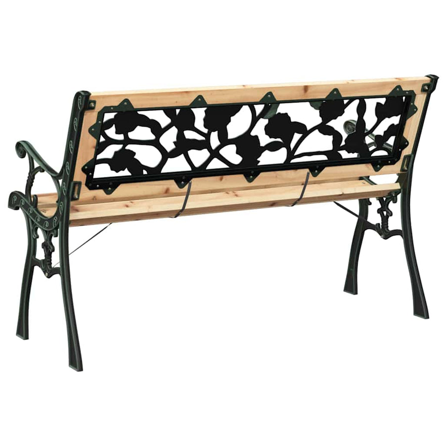 Tuinbank met kussen Bruin 116 x 54 x 73 cm Hout