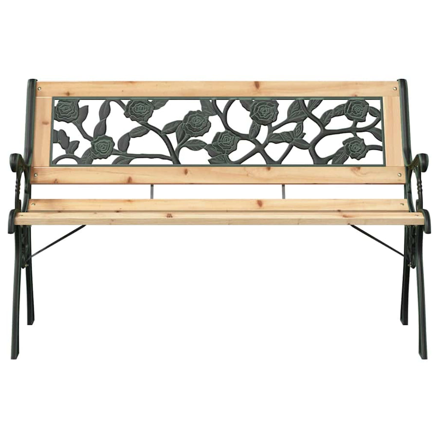 Tuinbank met kussen Bruin 116 x 54 x 73 cm Hout
