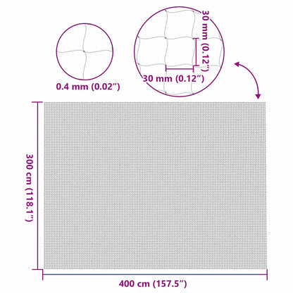 Kattennet Transparant 4x3 m Nylon