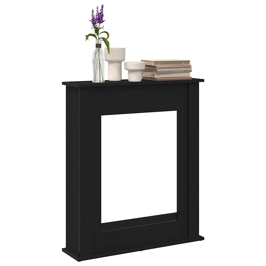 Haardombouw Zwarte Eiken 75x20x87,5 cm Engineered Wood