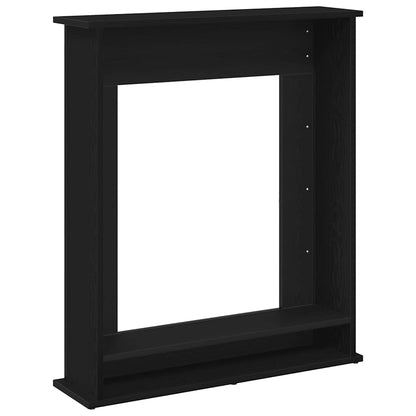 Haardombouw Zwarte Eiken 75x20x87,5 cm Engineered Wood