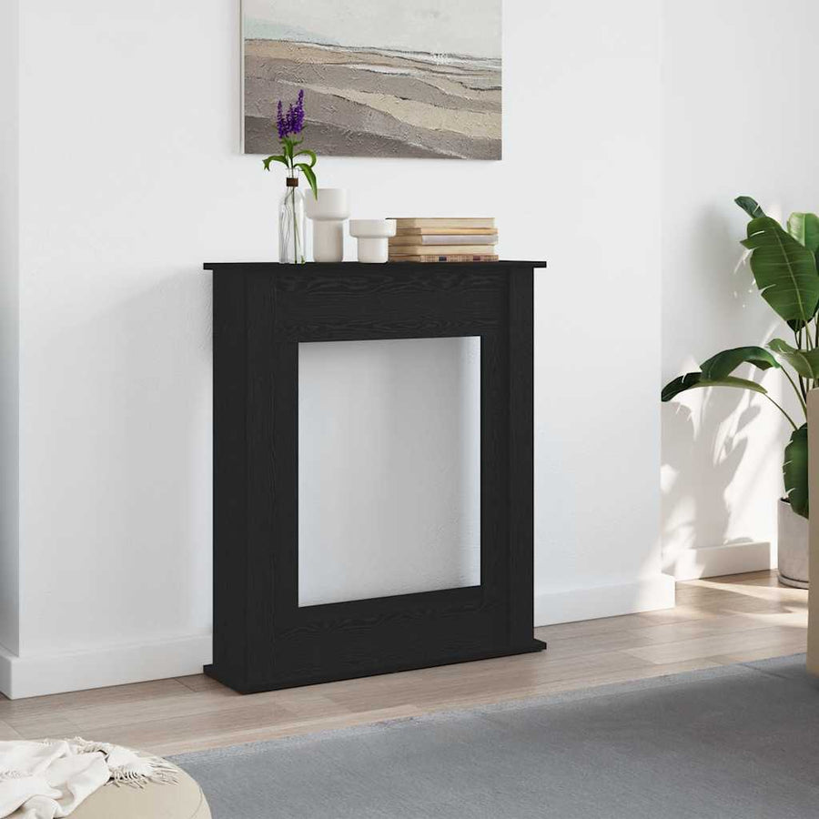 Haardombouw Zwarte Eiken 75x20x87,5 cm Engineered Wood