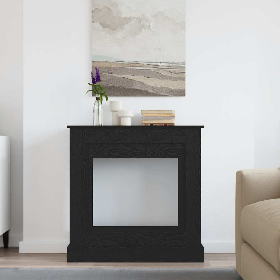 Haardombouw 90x30x90 cm spaanplaat zwart eikenkleurig