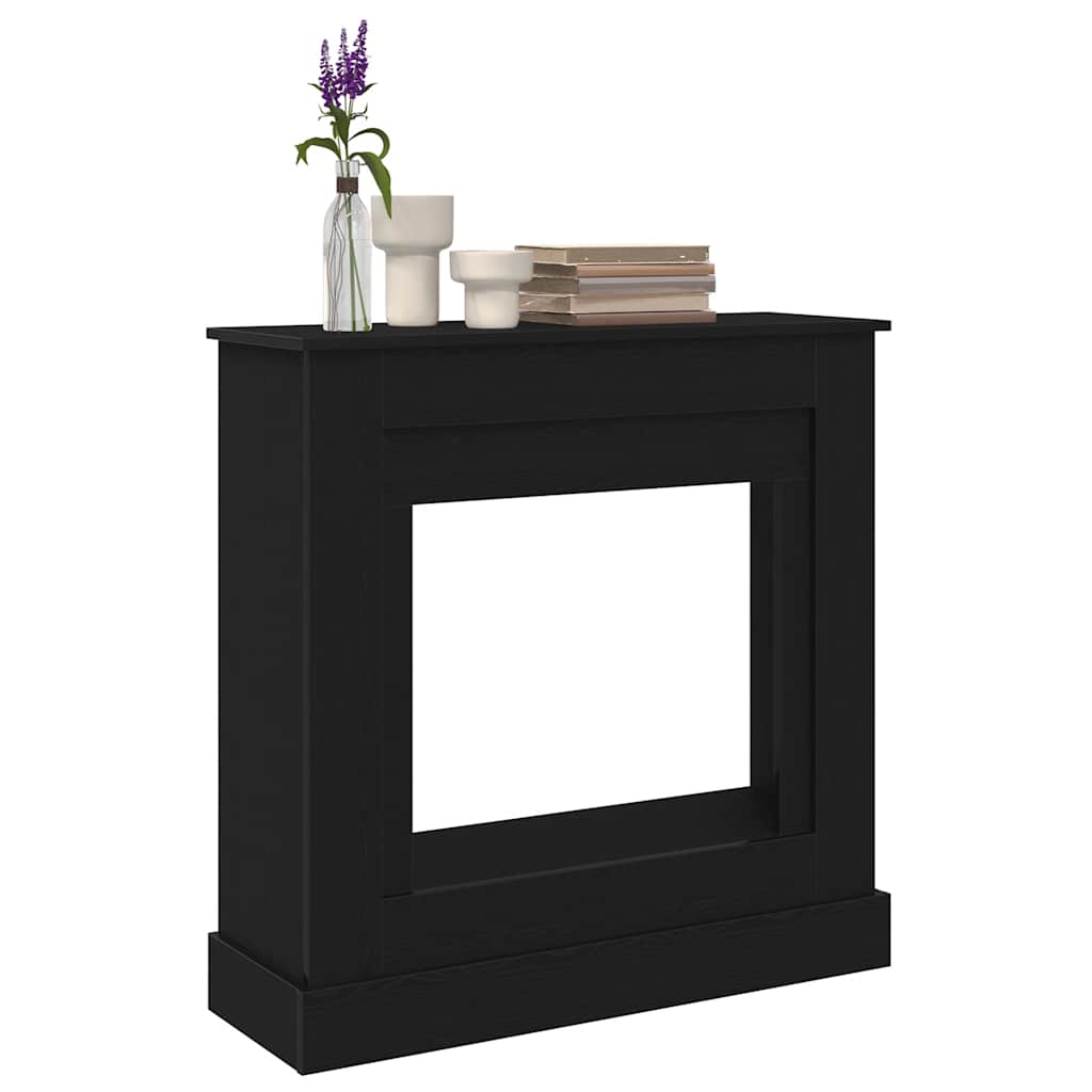 Haardombouw 90x30x90 cm spaanplaat zwart eikenkleurig