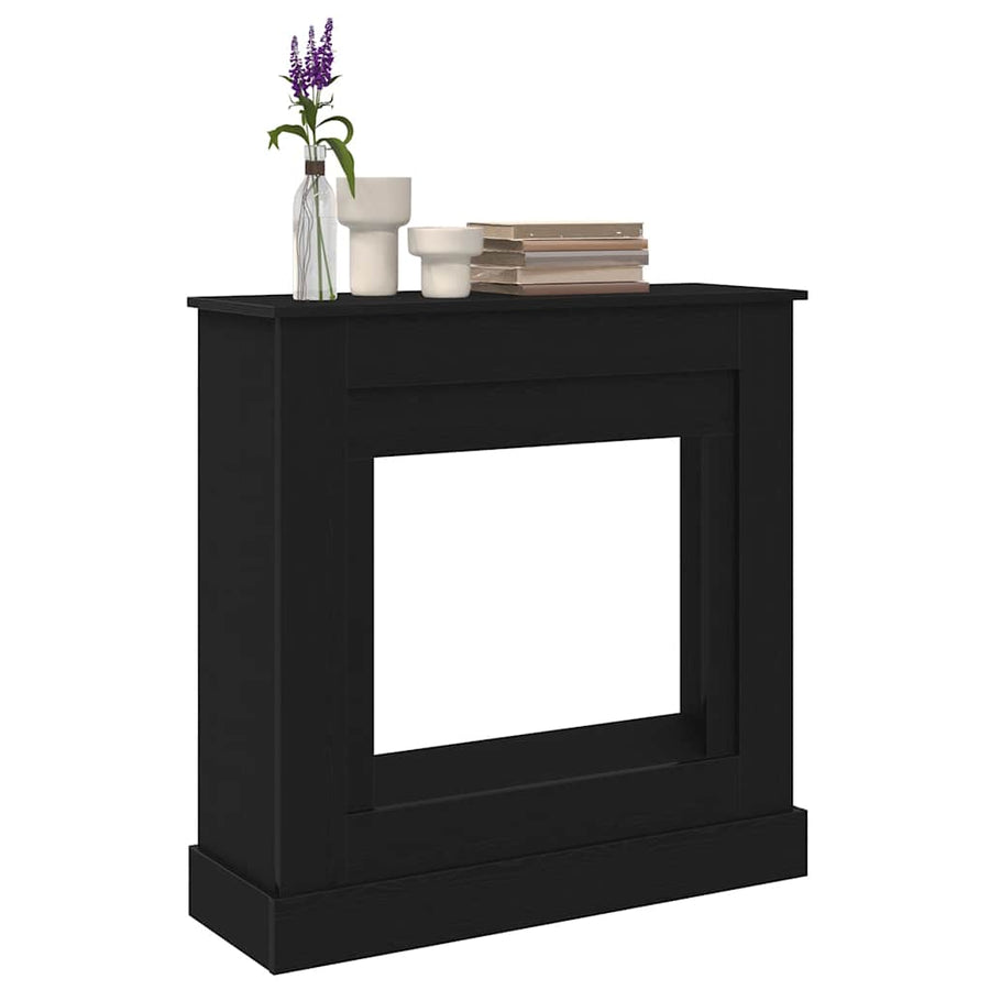 Haardombouw 90x30x90 cm spaanplaat zwart eikenkleurig