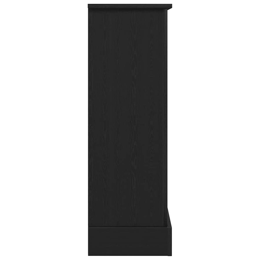 Haardombouw 90x30x90 cm spaanplaat zwart eikenkleurig