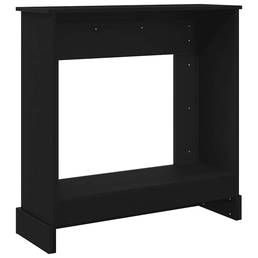 Haardombouw 90x30x90 cm spaanplaat zwart eikenkleurig