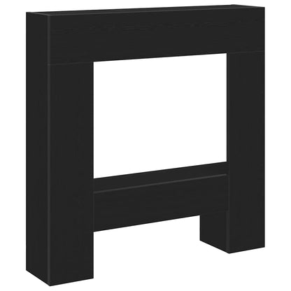 Haardombouw 81x18x82 cm spaanplaat zwart eikenkleurig