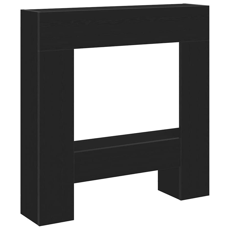 Haardombouw 81x18x82 cm spaanplaat zwart eikenkleurig