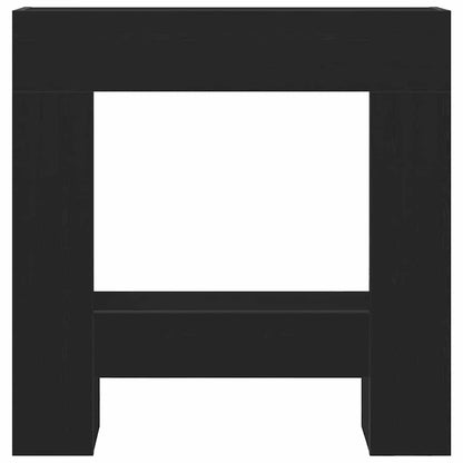 Haardombouw 81x18x82 cm spaanplaat zwart eikenkleurig