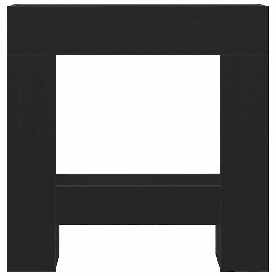 Haardombouw 81x18x82 cm spaanplaat zwart eikenkleurig