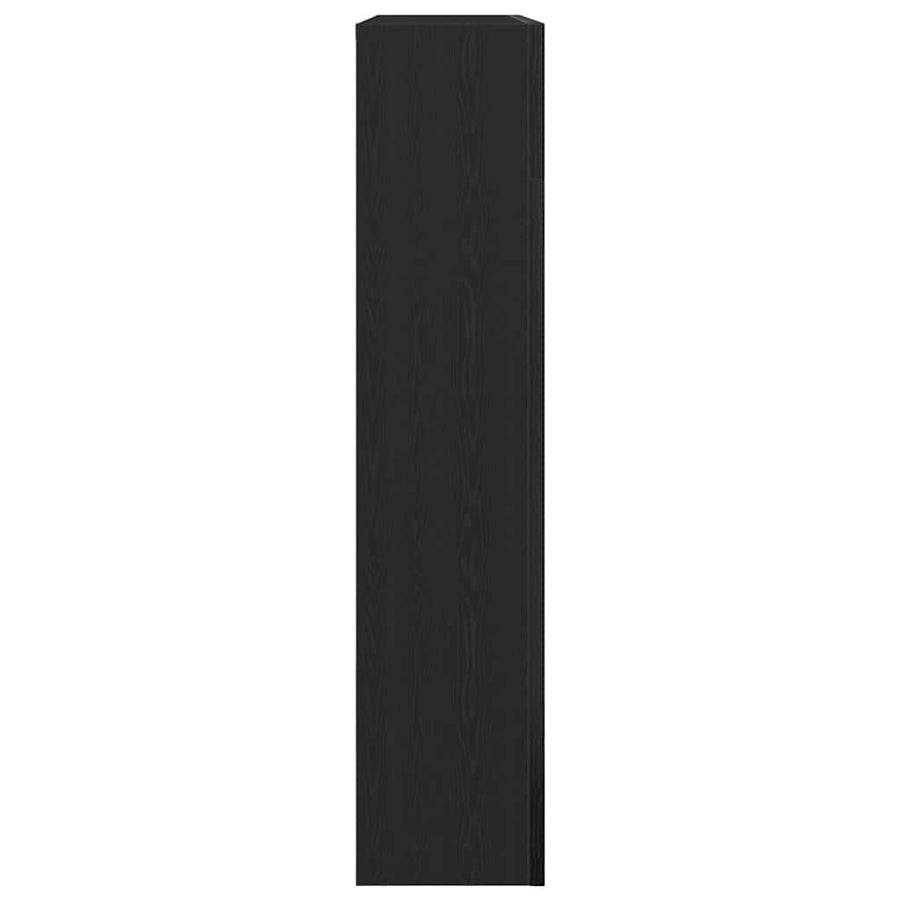 Haardombouw 81x18x82 cm spaanplaat zwart eikenkleurig