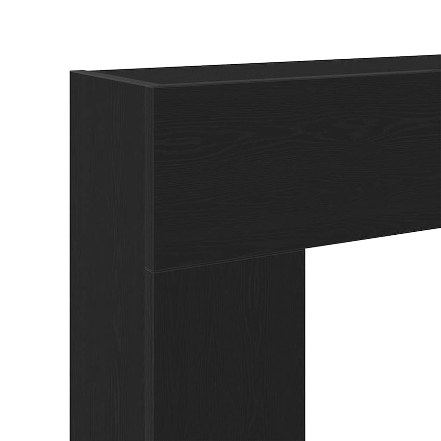Haardombouw 81x18x82 cm spaanplaat zwart eikenkleurig