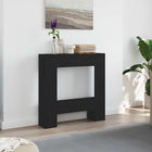 Fireplace surround 81x18x82 cm chipboard black oak-colored
