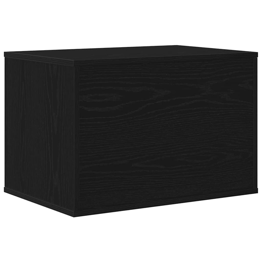 Kattenbakomheining zwart eiken 60x40x40 cm bewerkt hout