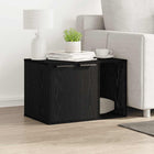 Kattenbakomheining zwart 60x40x40 cm technisch hout