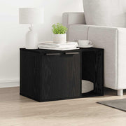 Kattenbakomheining zwart 60x40x40 cm technisch hout