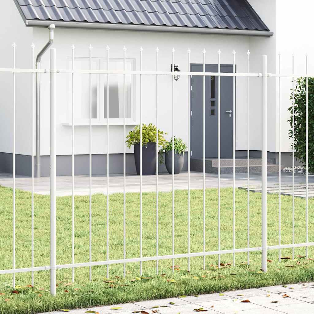 Tuinhek 3 pcs Wit 5,1 x 1,5 m Poedercoating staal