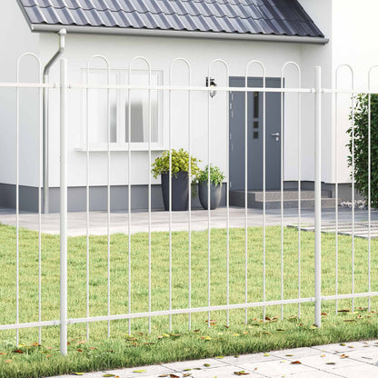Tuinhek 4 pcs Wit 6,8 x 1,5 m Poedercoating staal