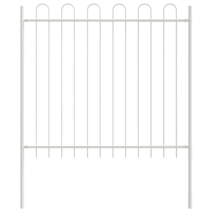Tuinhek 4 pcs Wit 6,8 x 1,5 m Poedercoating staal