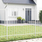 Tuinhek 102x200 cm wit gepoedercoat staal 6 stuks