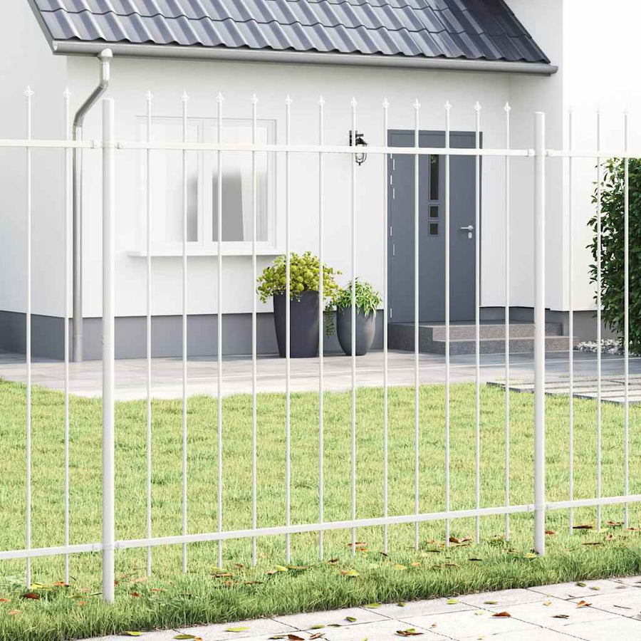 Tuinhek 6 pcs Wit 10,2 x 1,5 m Poedercoating staal