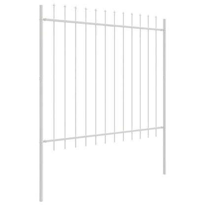 Tuinhek 6 pcs Wit 10,2 x 1,5 m Poedercoating staal