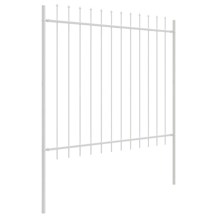 Tuinhek 6 pcs Wit 10,2 x 1,5 m Poedercoating staal